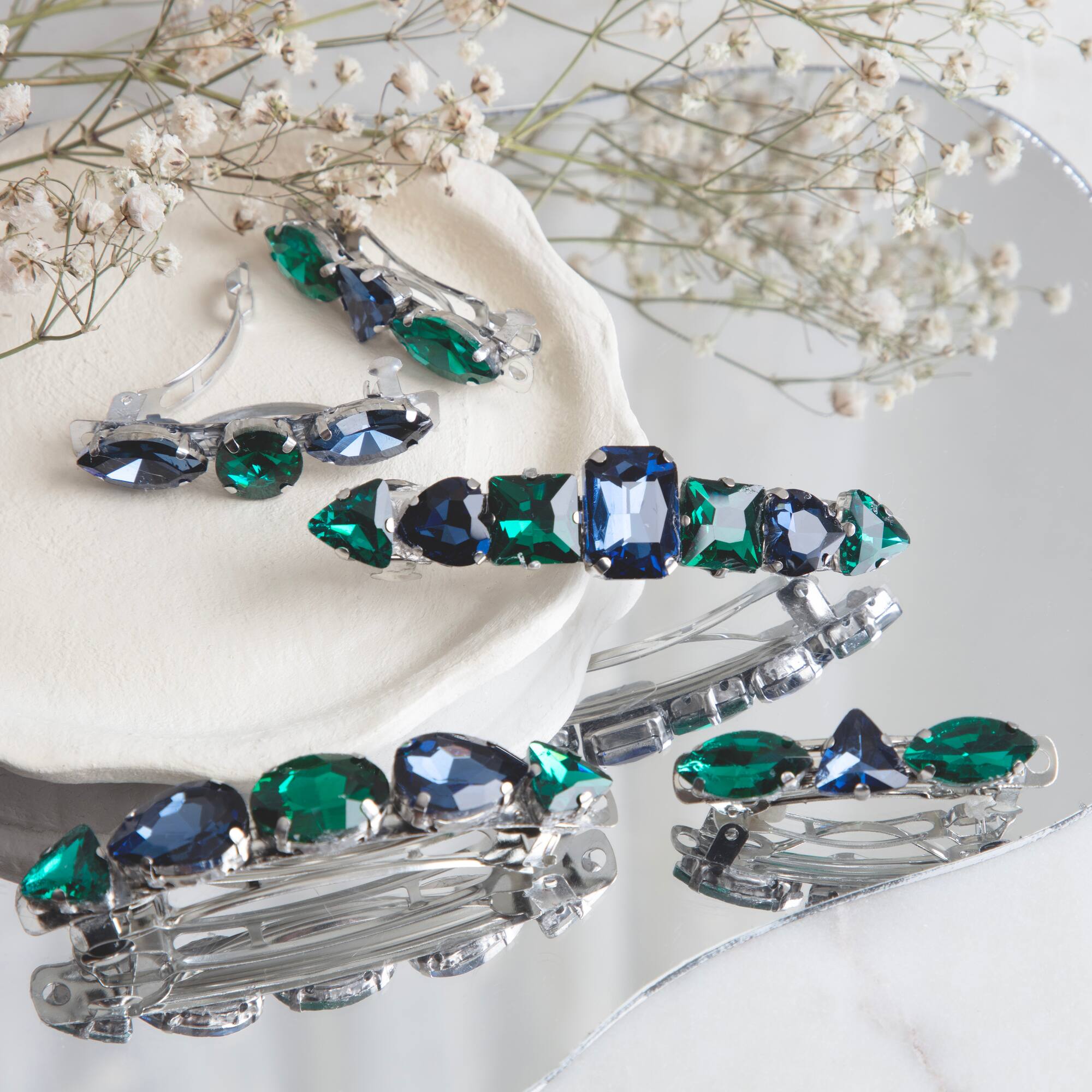 CousinDIY Silver Blue Zircon Glass Sew-On Rhinestones, 56ct.